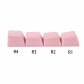 4-in-1 OEM R1~R4 Replacement Keycaps Kit  No Legends 1U for Cherry MX Switch